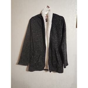 Canada Weathergear Sportswear Womens Sherpa Lined Black XL Open Front